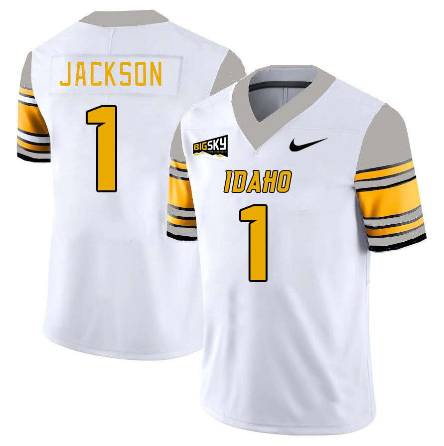 Men-Youth #1 Jermaine Jackson Idaho Vandals 2023 College Football Jerseys Stitched-White